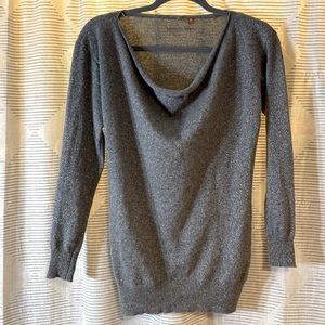 Grey sparkly cashmere sweater